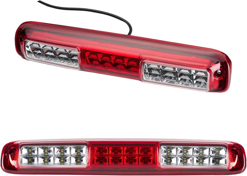 Cxdar ضوء الفرامل الثالث 3rd، ضوء توقف LED مرتفع التركيب لسيارات شيفروليه سيلفرادو GMC سييرا 1500 2500 3500 HD كلاسيك من 1999-2007، مصباح خلفي مركزي على السقف، عدسة حمراء - Image 1